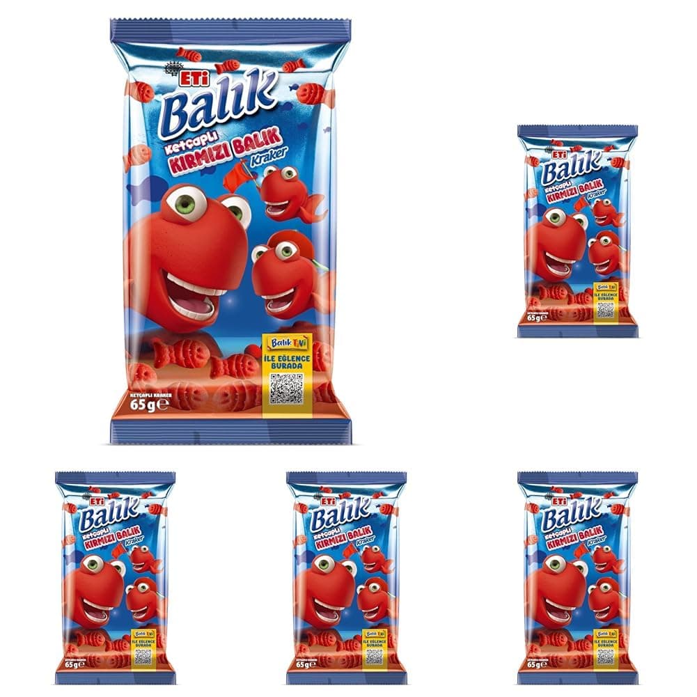 Eti Kırmızı Balık Kraker 65 g (5 paketi)
