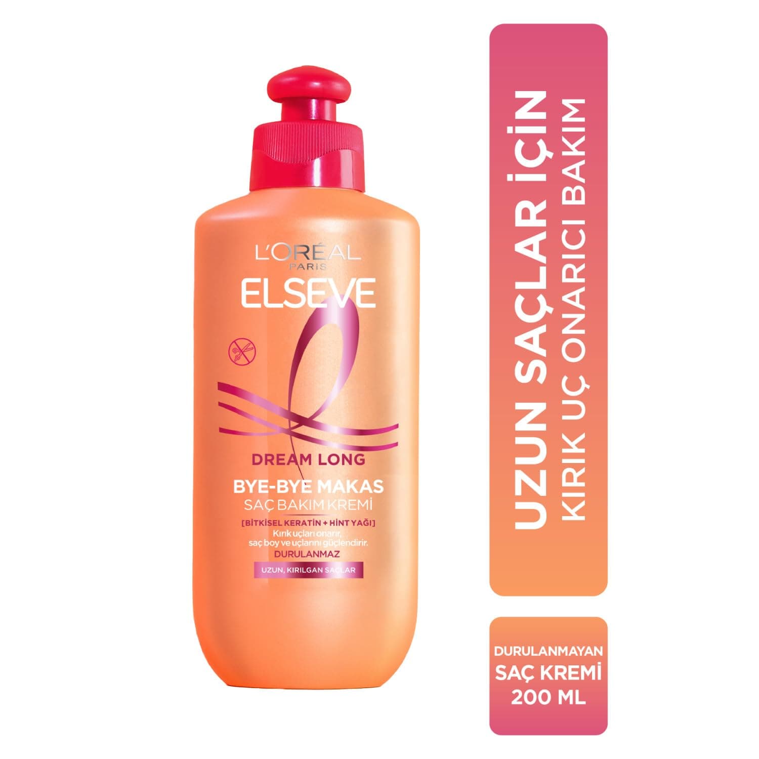 L'Oreal Paris Elseve Dream Long Bye-Bye Makas Saç Bakım Kremi 200 ml
