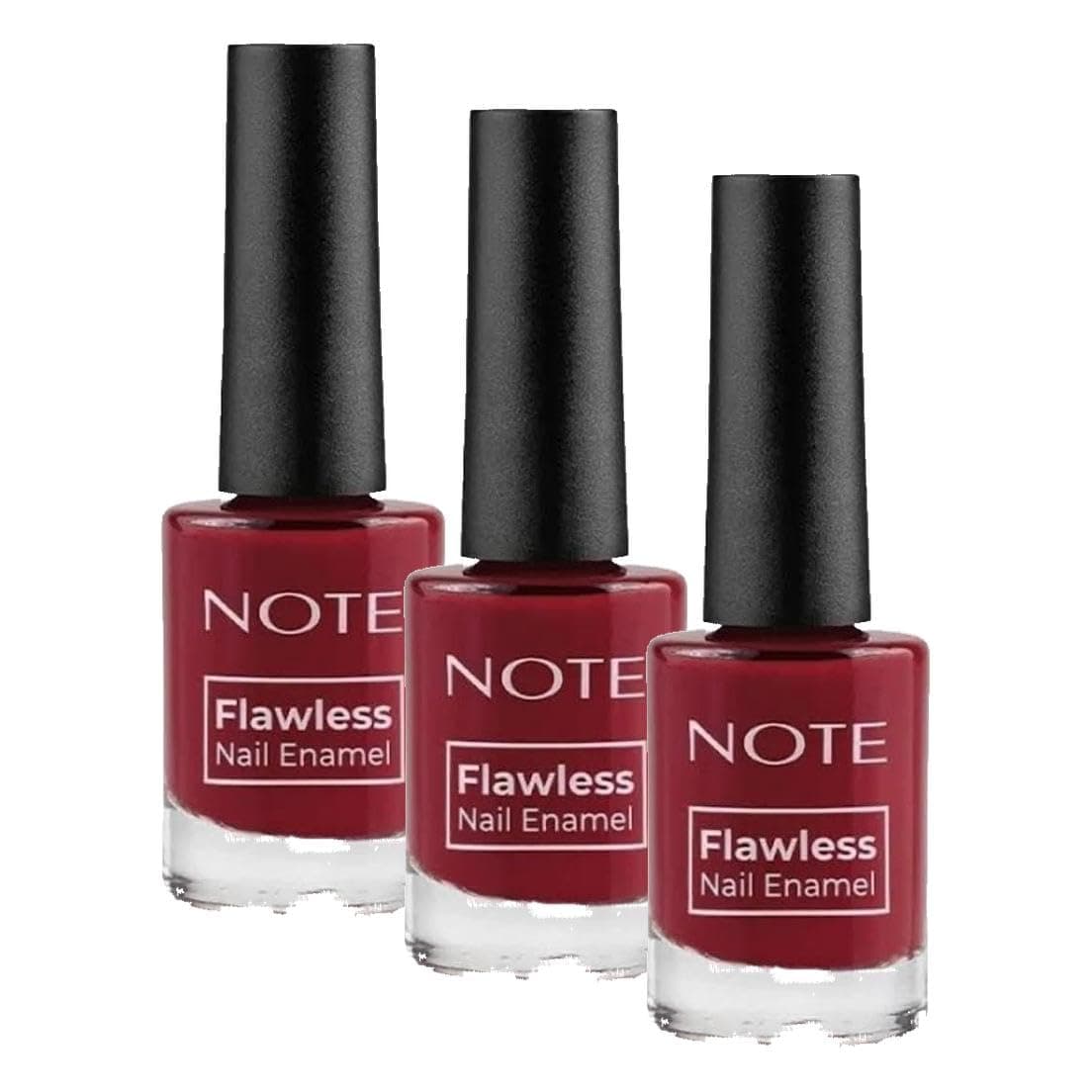 Note Cosmetics Nail Flawless Oje 102 Red Wine, Kırmızı (3 paketi)