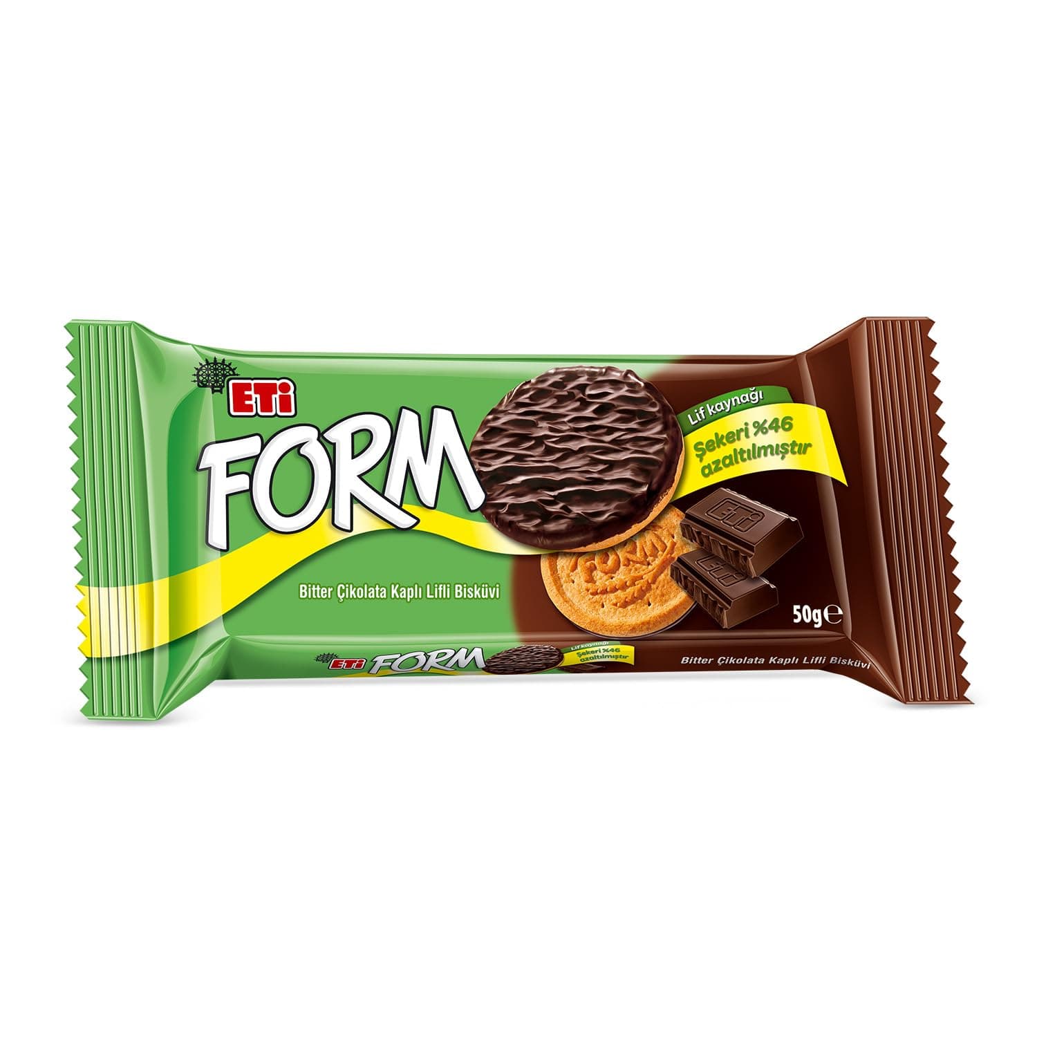 Eti Form Çikolata Kaplı Lifli Bisküvi 50 g