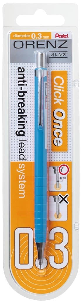 Pentel Orenz Uç Korumalı Teknik Çizim Ve Yazı İçin Mekanik Kurşun Kalem, 0.3 Mm, Açık Mavi