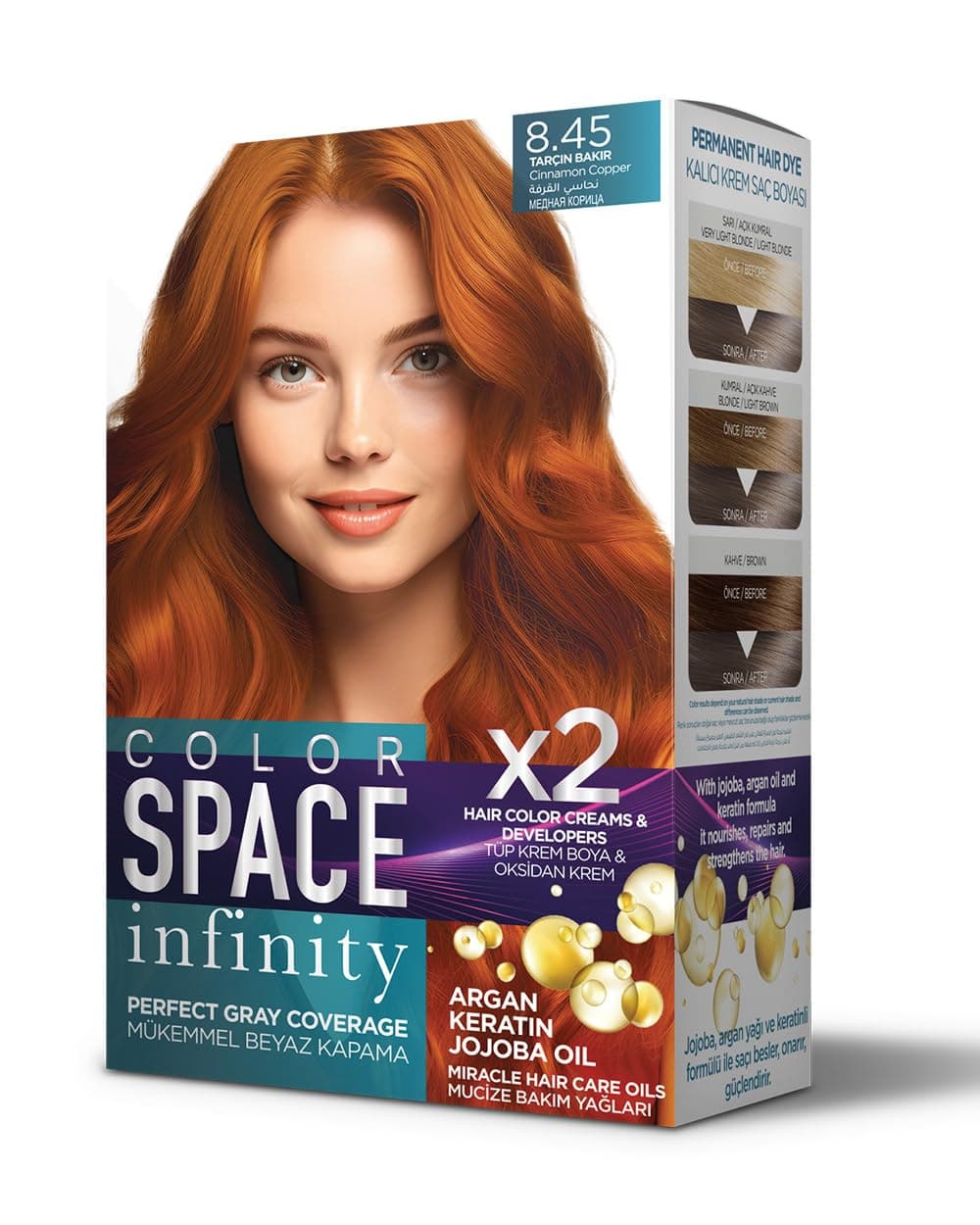 Color Space Infınıty Set Saç Boyası 8.45 Tarçın Bakır