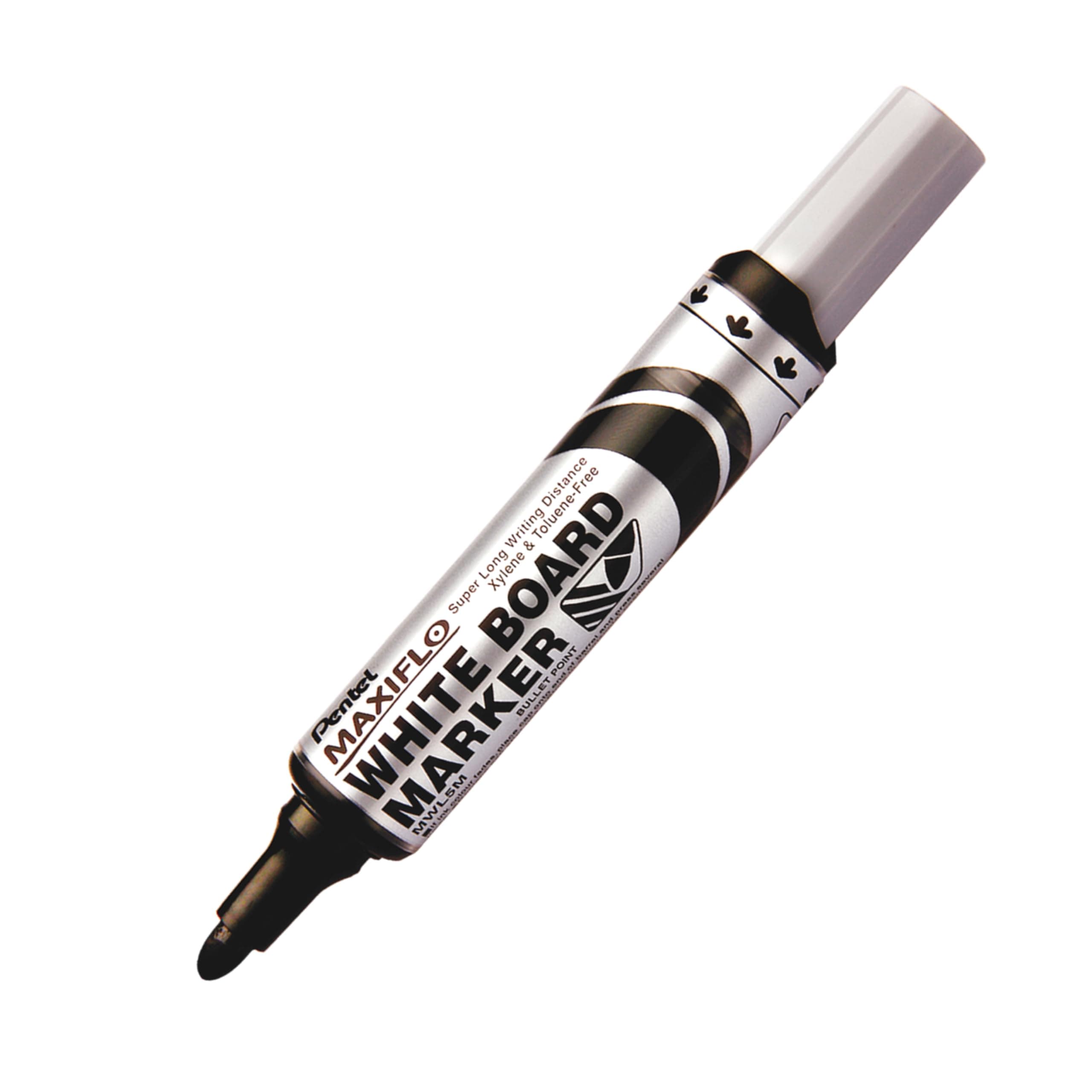Pentel MWL5 M kolay kuruyan tahta ile Marker Maxiflo termos yuvarlak uçlu, 2.5 mm, 1 adet