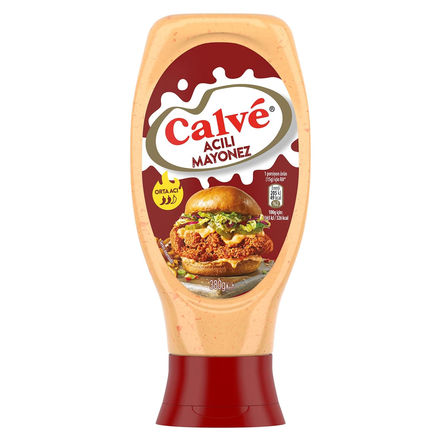Calve Acılı Mayonez Orta Acı 380g