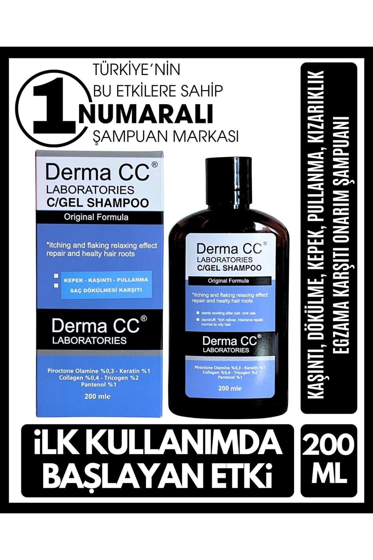 Derma CC LABORATORIES C/gel Shampoo Saç Kökü Onarım Şampuanı 200 Ml