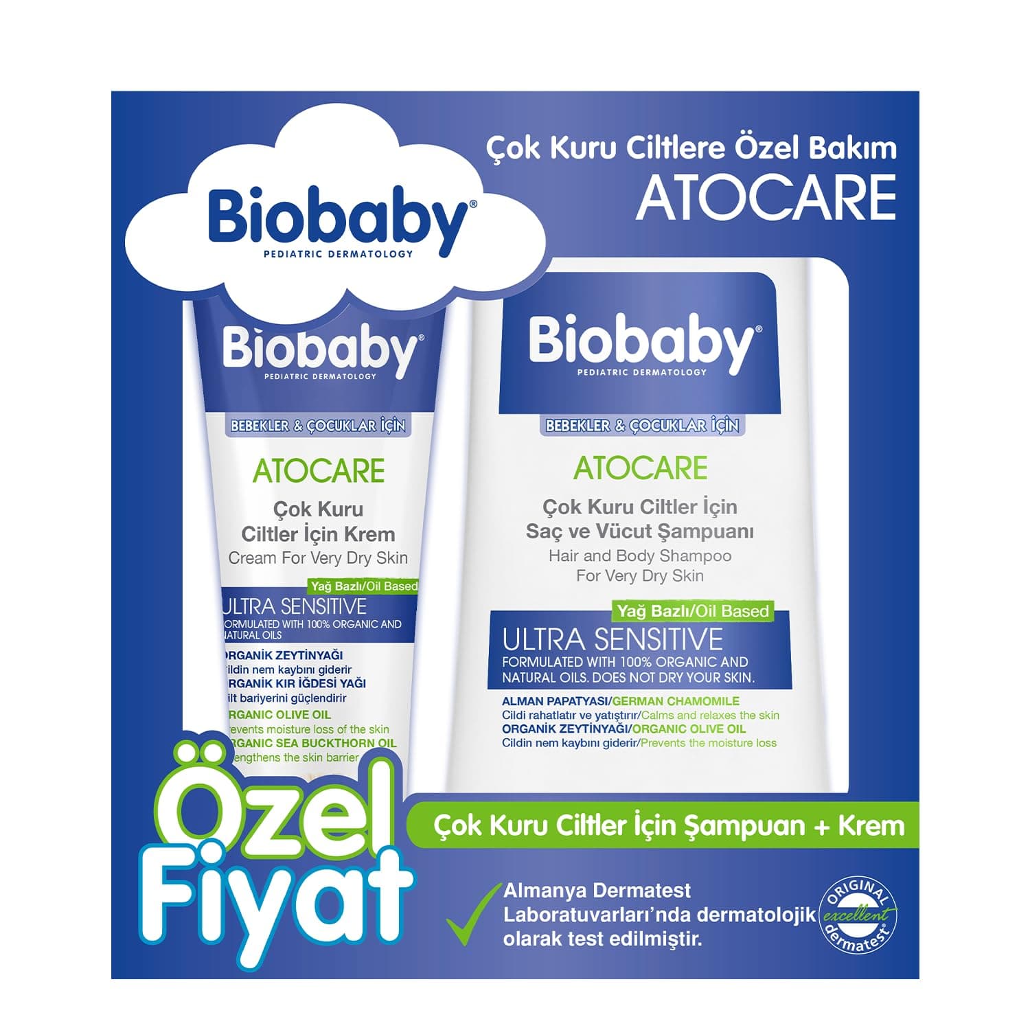 Biobaby Kuru Ve Atopik Ciltler İçin Şampuan Ve Krem