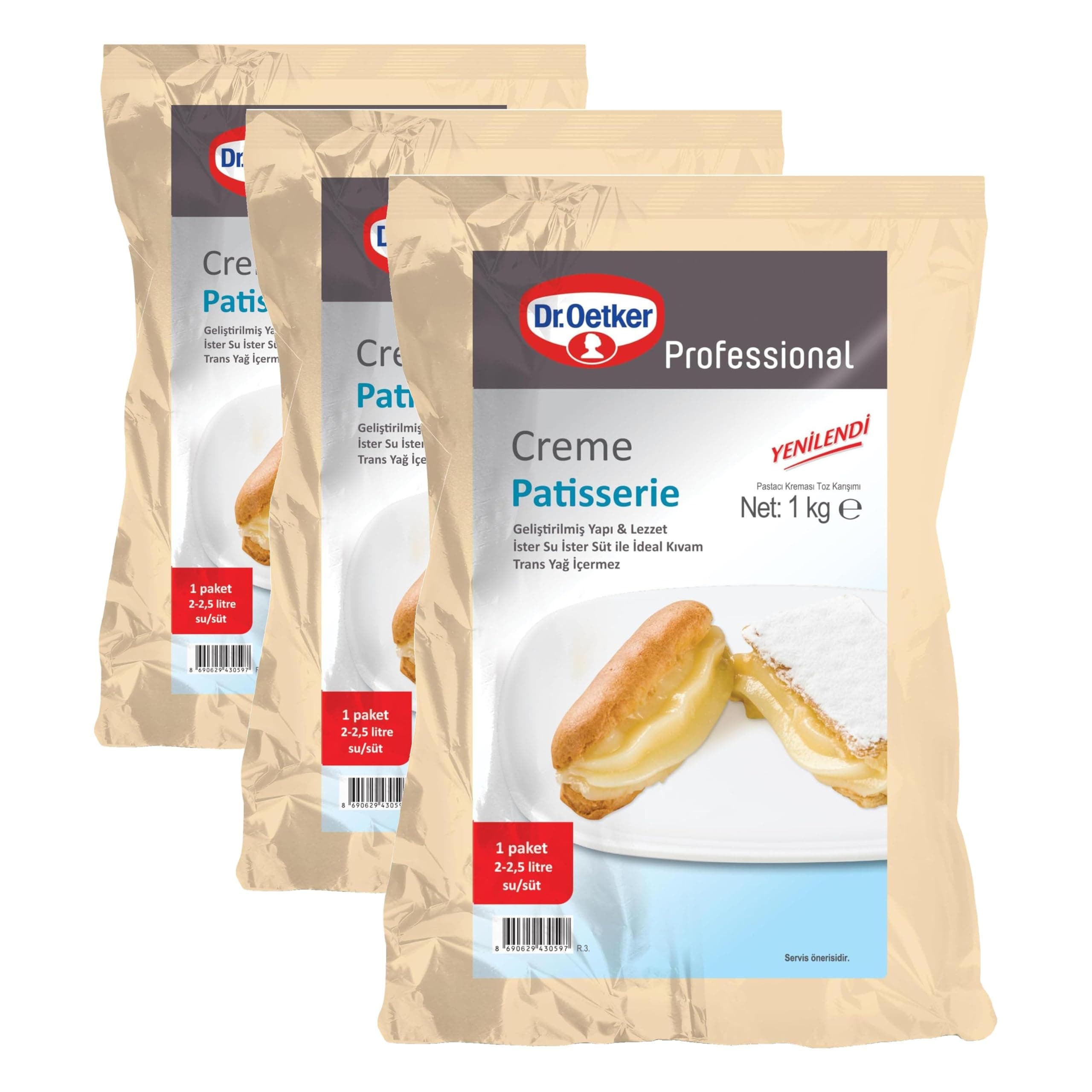 Dr. Oetker Creme Patisserie 1 Kg (3 paketi)
