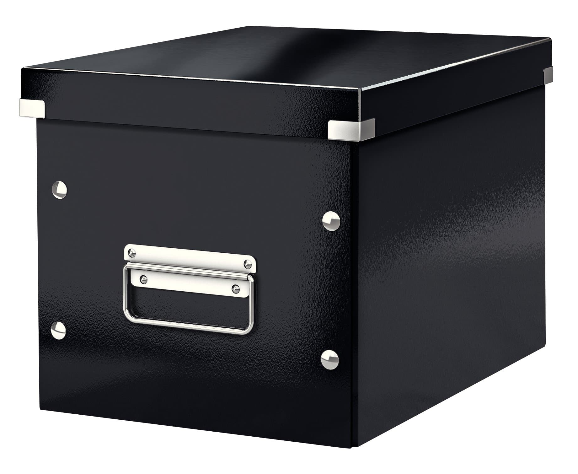 Leitz Click & Store Orta Boy Küp Saklama Kutusu 61090095, Siyah, Metal Kulplu, 260x240x260 mm