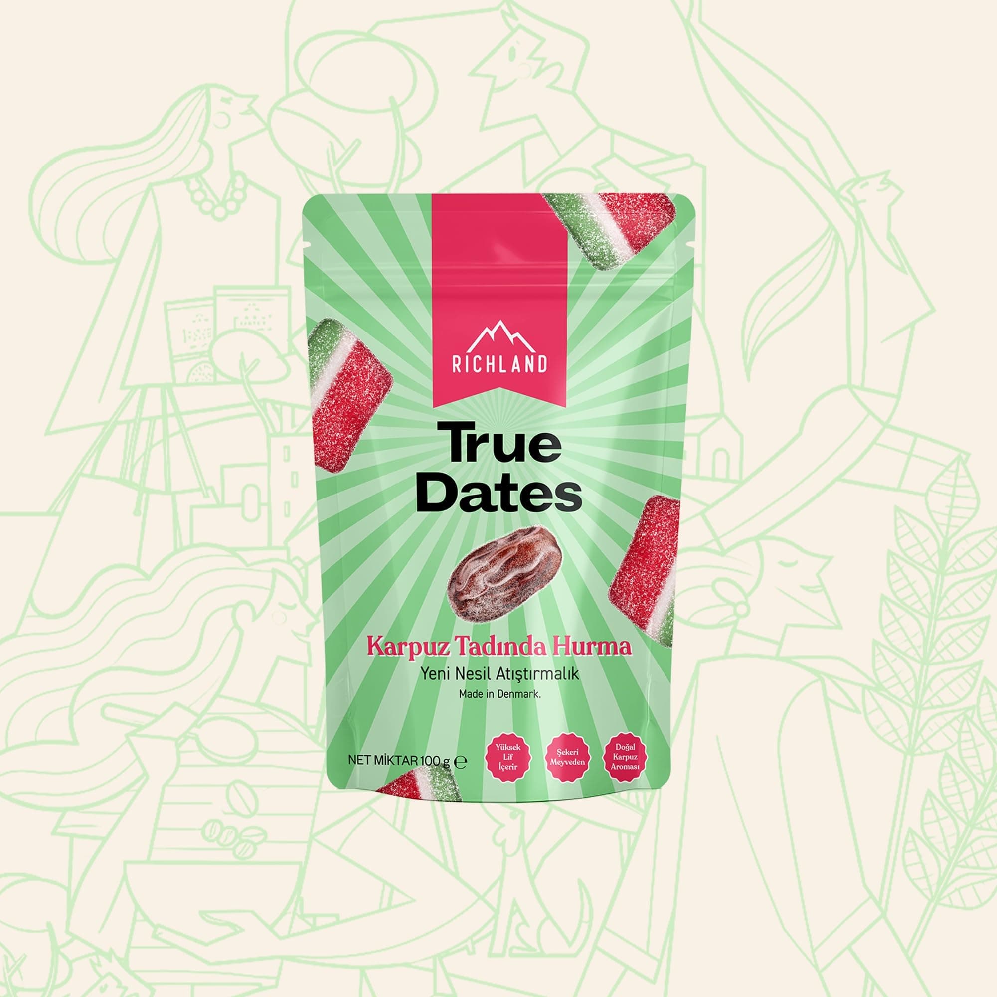 Richland True Dates Karpuz Tadinda Hurma 100 g