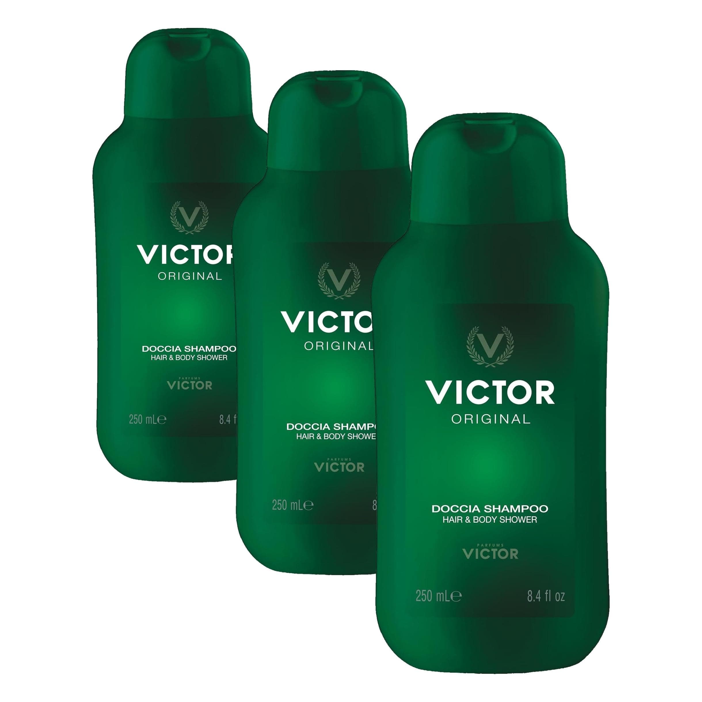 Victor Original Doccia Shampoo Hair & Body Shower 250 Ml Şampuan (3 paketi)