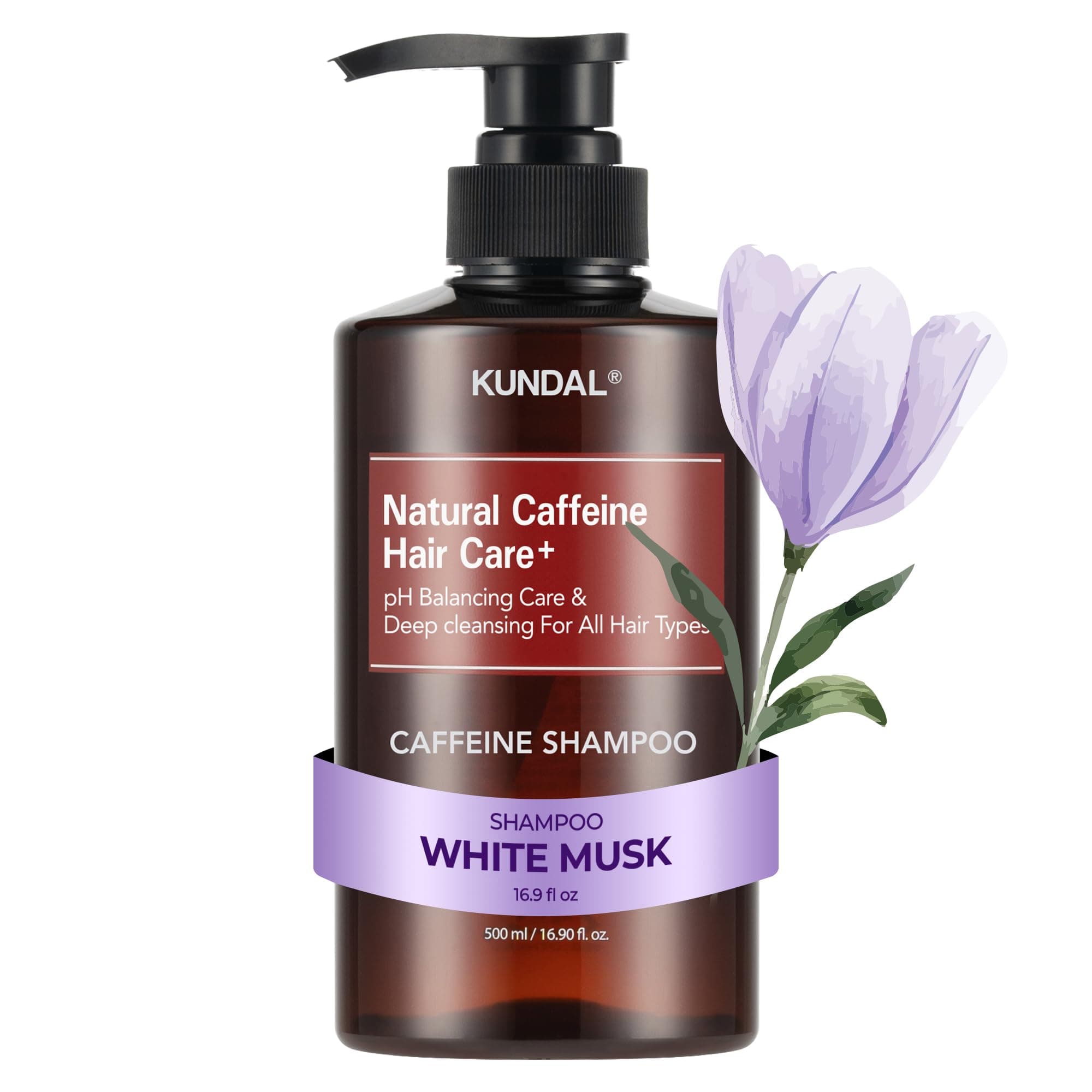 KUNDAL Kafein İçeren Dökülme Karşıtı Bakım Şampuanı Caffeine Scalp Shampoo 500ml (White Musk)