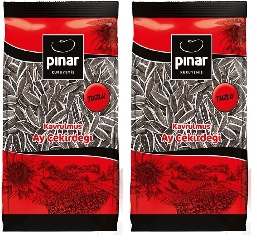 Pınar Kavrulmuş Ala Ayçekirdeği Tuzlu 400 gr Şeffaf (2 paketi)