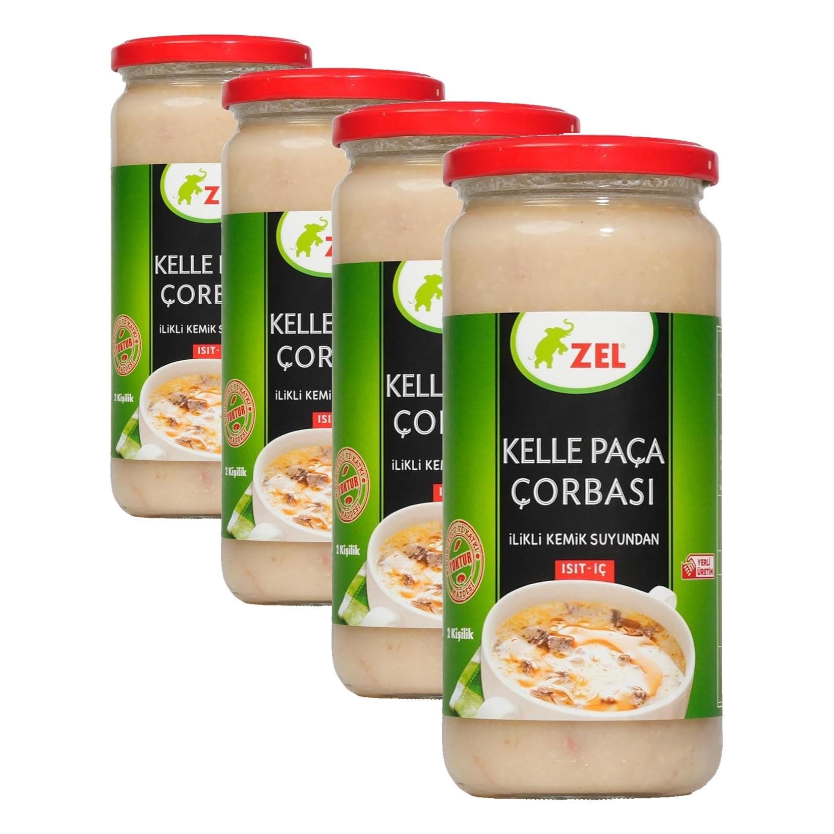 ZEL Kelle Paça Çorbası 480 ml – İlikli Kemik Suyundan, Proteinli Geleneksel Çorba (4 paketi)