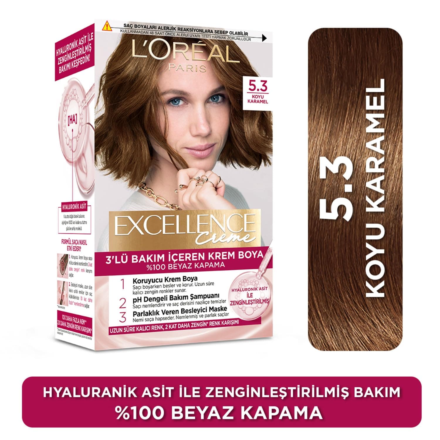 Excellence Creme Saç Boyası 5.3 Koyu Karamel