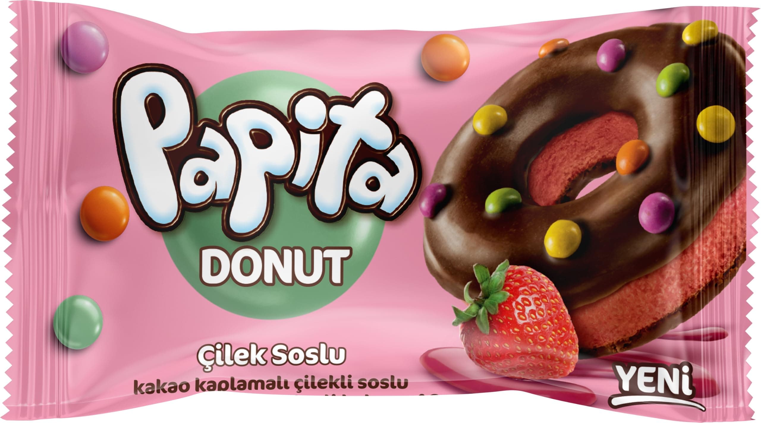 Papita Donut Çilekli 40 Gr