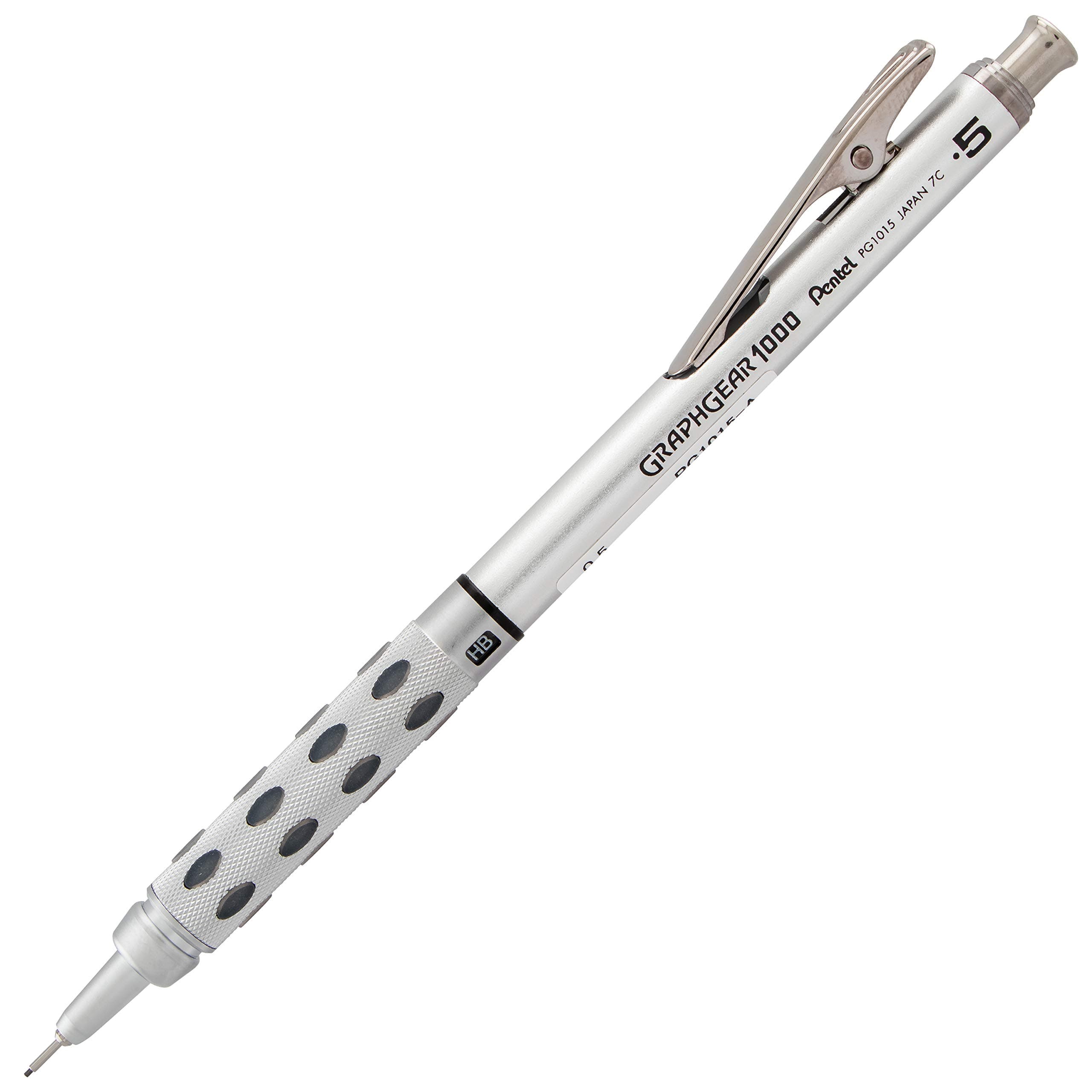 Pentel Graphgear 1000 Metal Gövdeli, Gizli Uçlu, Teknik Çizim ve Yazı İçin Mekanik Kurşun Kalem, 0.5 mm, Orijinal Kutusunda