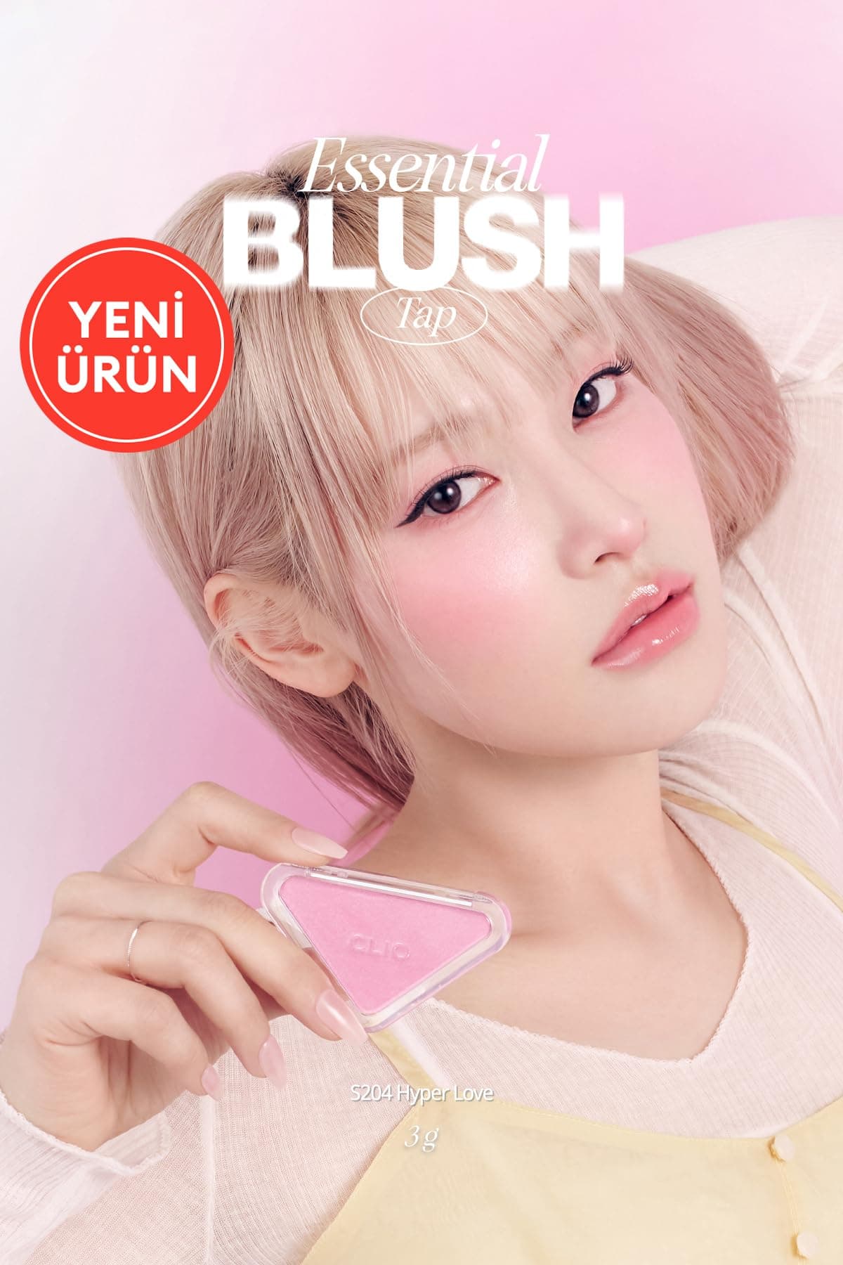CLIO Katmanlanabilir Yumuşak Dokulu Işıltılı Bitiş Sunan Allık Essential Blush Tap (S204 Hyper Love)