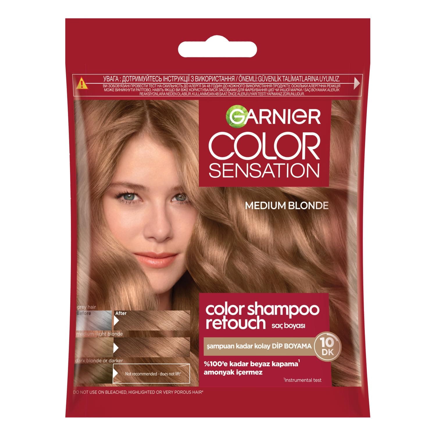 Garnier Color Shampoo Retouch Şampuan Kolaylığında Dip Boyası, Sarı 7.0