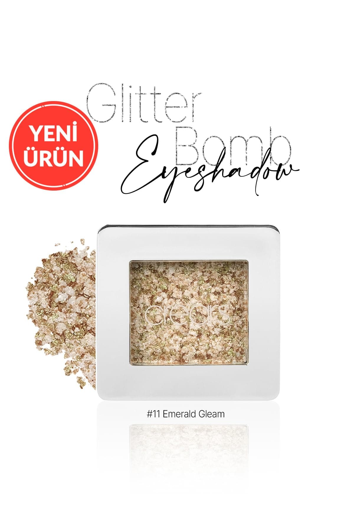 Mücevher Parlaklığında Yoğun Pigmentli Tekli Far Glitter Bomb Eyeshadow 11 Emerald Gleam