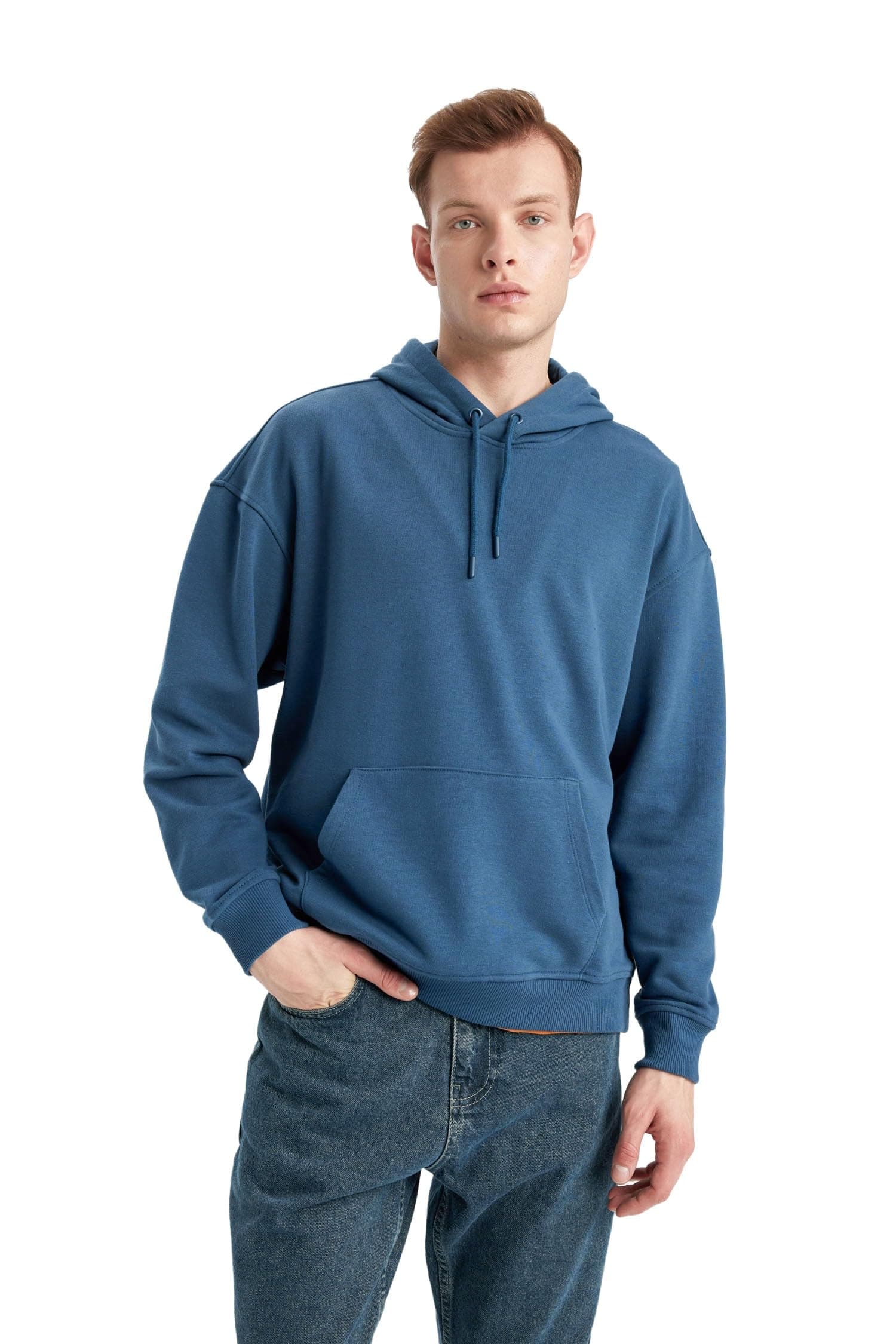 DeFacto Oversıze Kapüşonlu Sweatshirt B7849AXNS Erkek