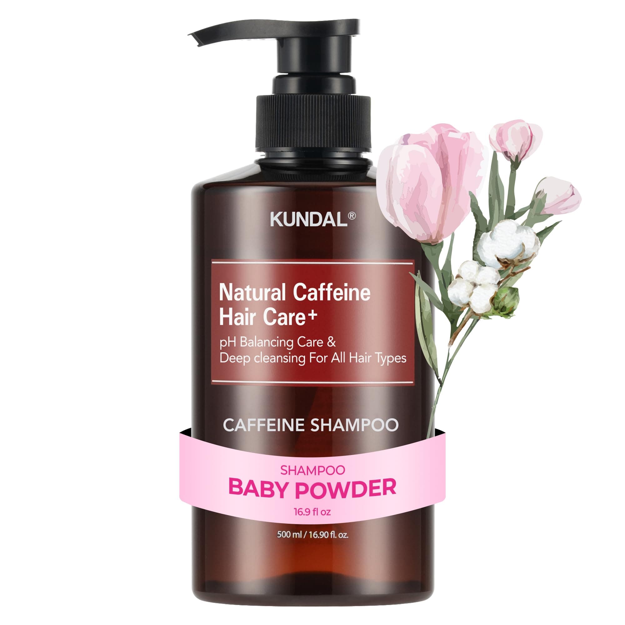 KUNDAL Kafein İçeren Dökülme Karşıtı Bakım Şampuanı Caffeine Scalp Shampoo 500ml (Baby Powder)