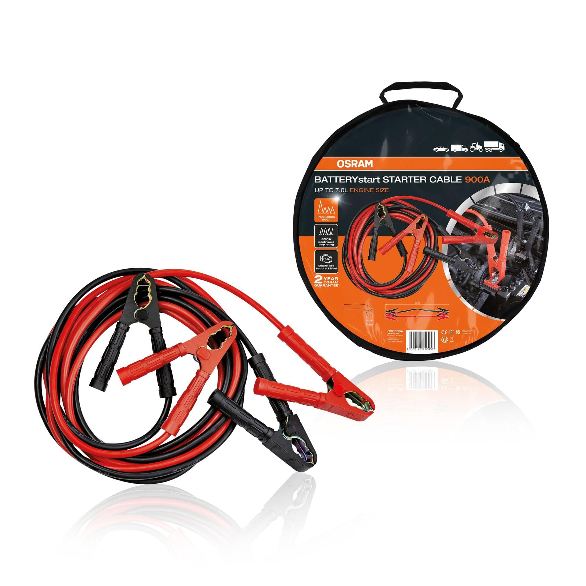 Osram Akü Takviye Kablosu Batterystart Starter Cable 900A Osr OSC350A