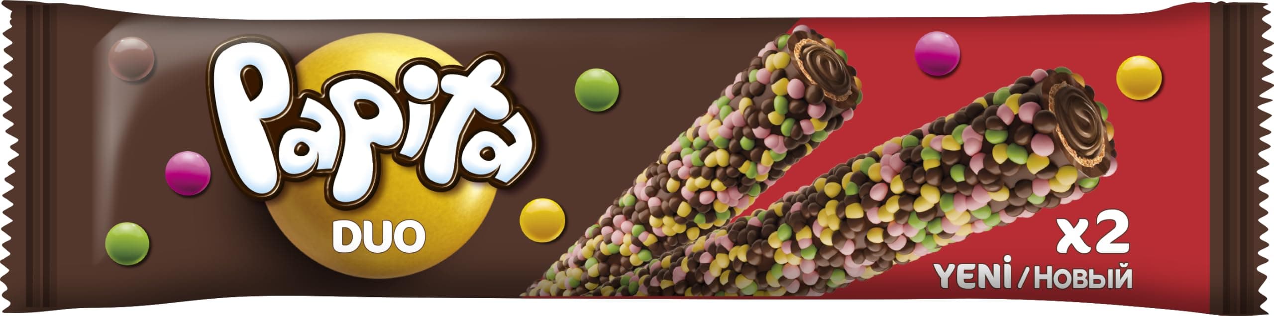 Papita Duo Rulo Gofret Kakao&Fındık Kremalı 23 Gr