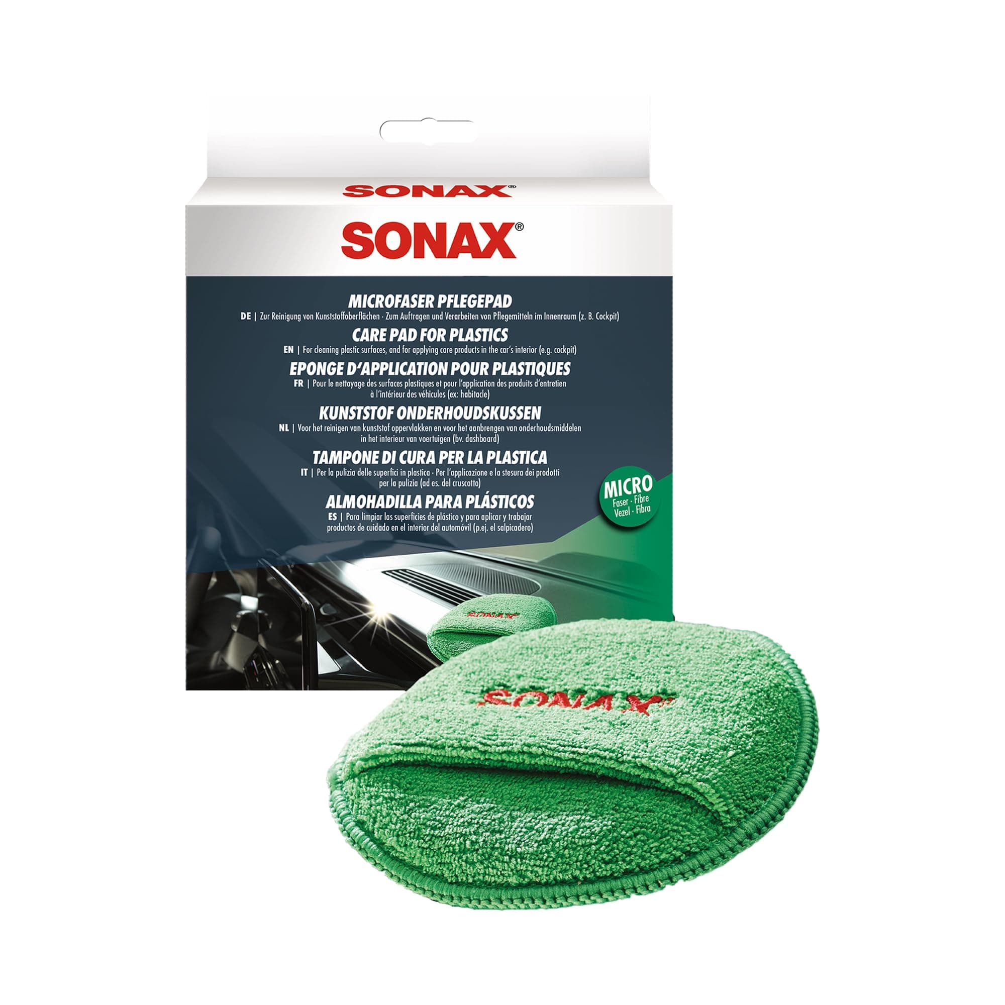 Sonax 417 200 Torpido Ve Plastik Temizleme Pedi, Renkli