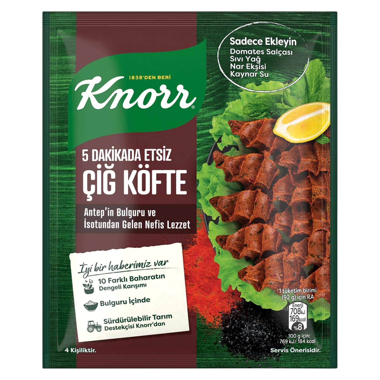 Knorr Çiğ Köfte 5 Dakikada Etsiz 120 g