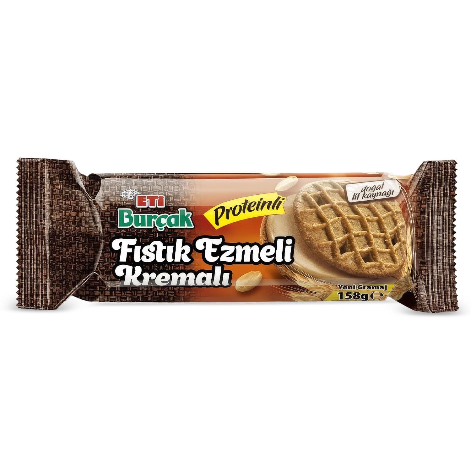Eti Burçak Fıstık Ezmeli Kremalı Proteinli 158 g x 18 Adet