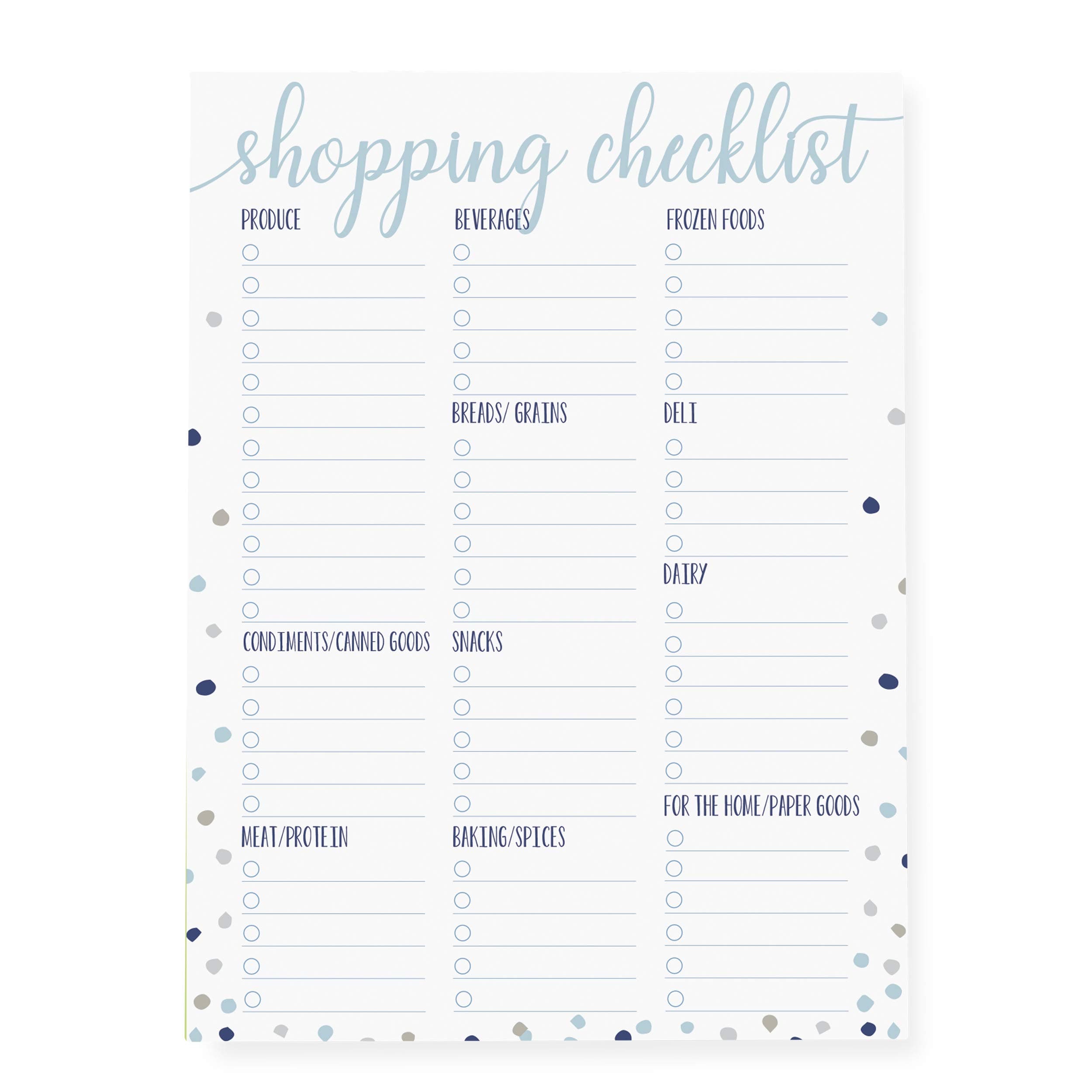 Graphique Büyük mıknatıslı not defteri, alışveriş kontrol listesi, 150 yaprak, 15,24 cm x 20,32 cm – "alışveriş kontrol listesi", her manyetik yüzeye yapışır, alışveriş ve market listeleri için