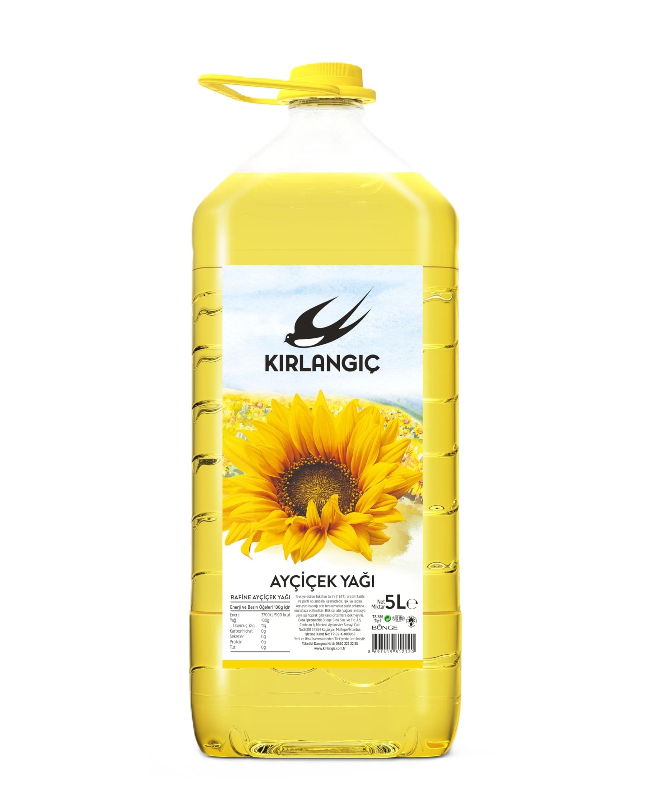 KIRLANGIÇ Ayçiçek 5 Lt Pet (Dar Ağız)