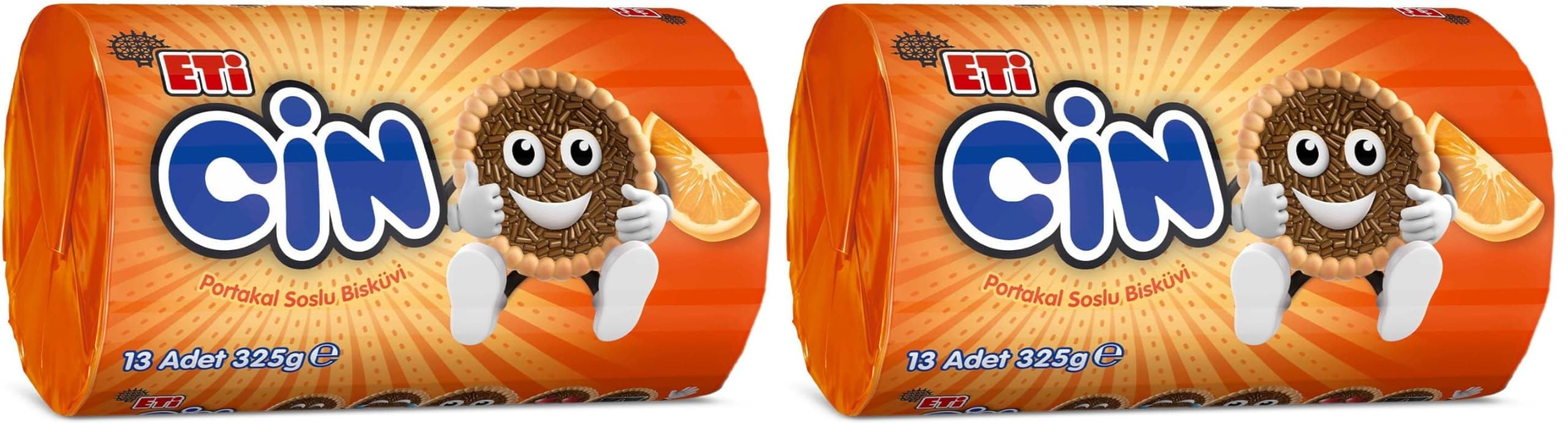 Eti Cin Portakallı Bisküvi 325 g 2li paket