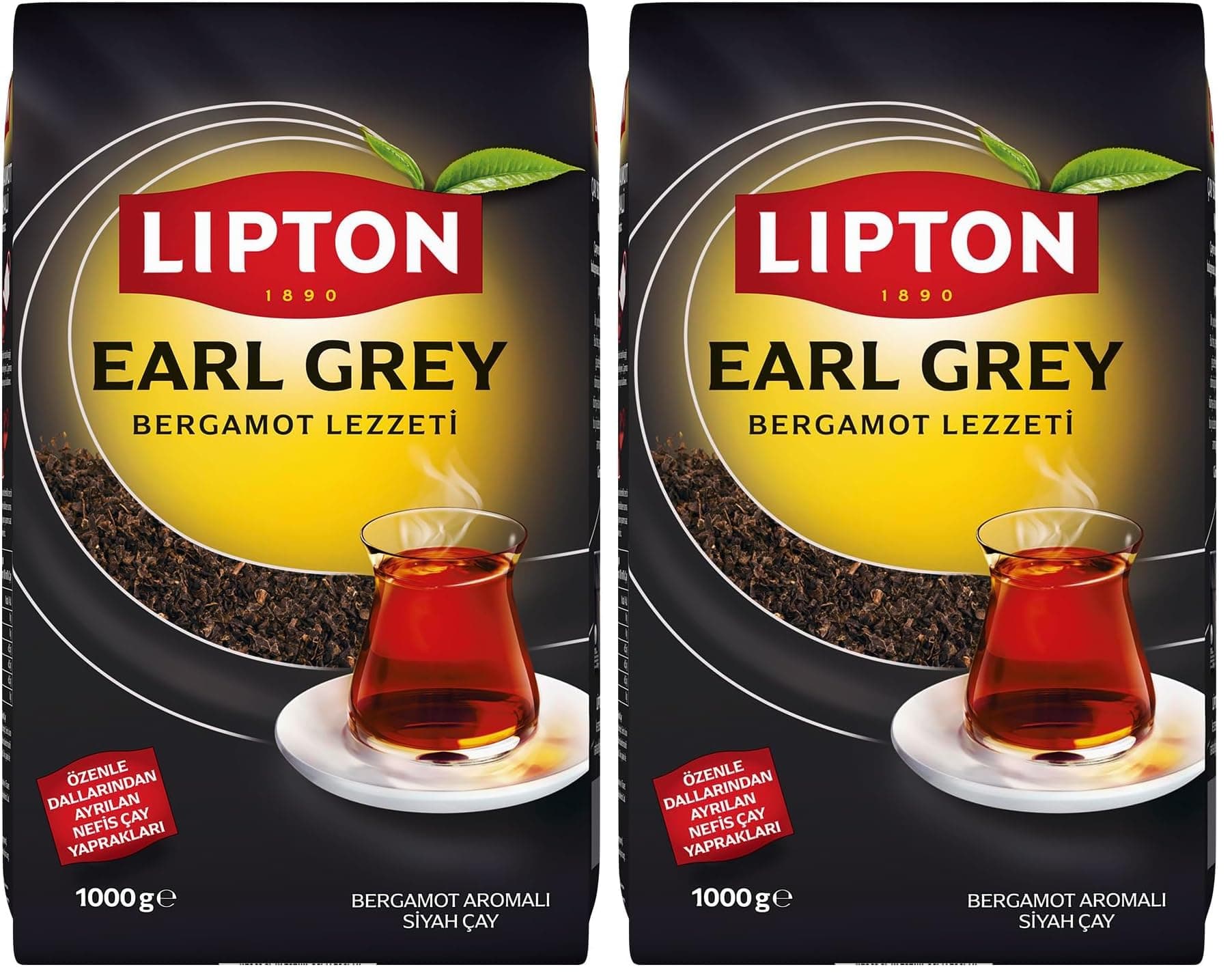 Lipton Earl Grey Dökme Bergamot Aromalı Siyah Çay Özel Seri 1000 GR (2 paketi)
