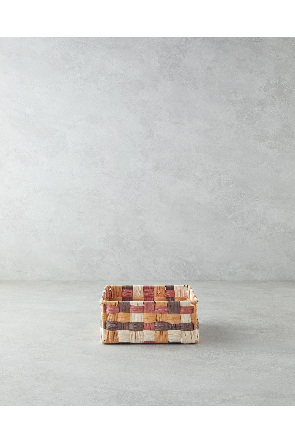 English Home Modern Square Kağıt Ip Sepet Kahve 26X26X12 Cm