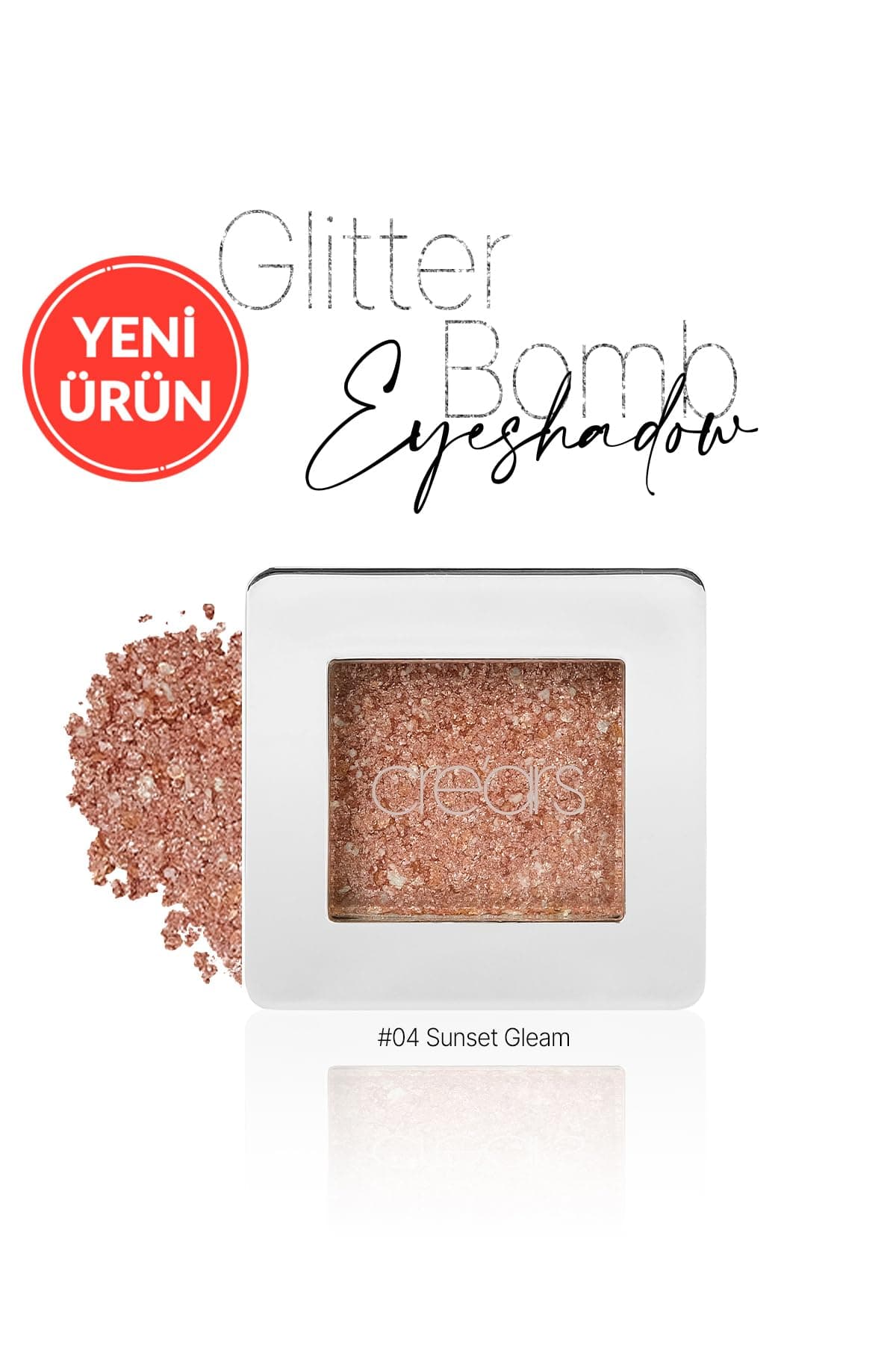 Mücevher Parlaklığında Yoğun Pigmentli Tekli Far Glitter Bomb Eyeshadow 04 Sunset Gleam