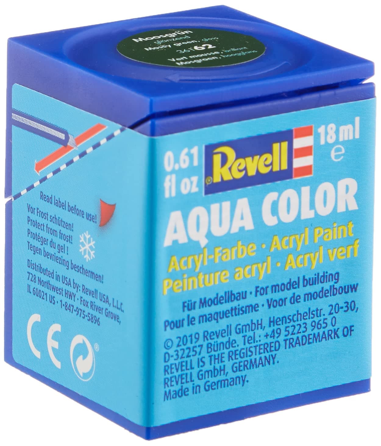 Revell - Su Bazlı Maket Boyası Deniz Yeşili Parlak 18 Ml (36162)