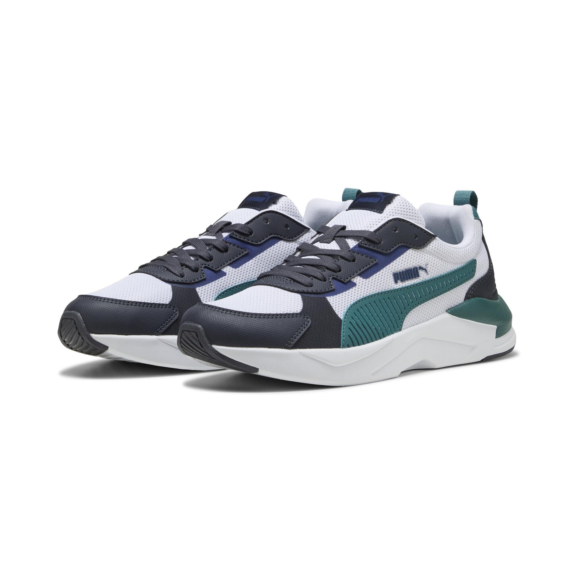 X-Ray 3 LT Unisex Yetişkin Spor Ayakkabı, White-Emerald Ice-New Navy, 40