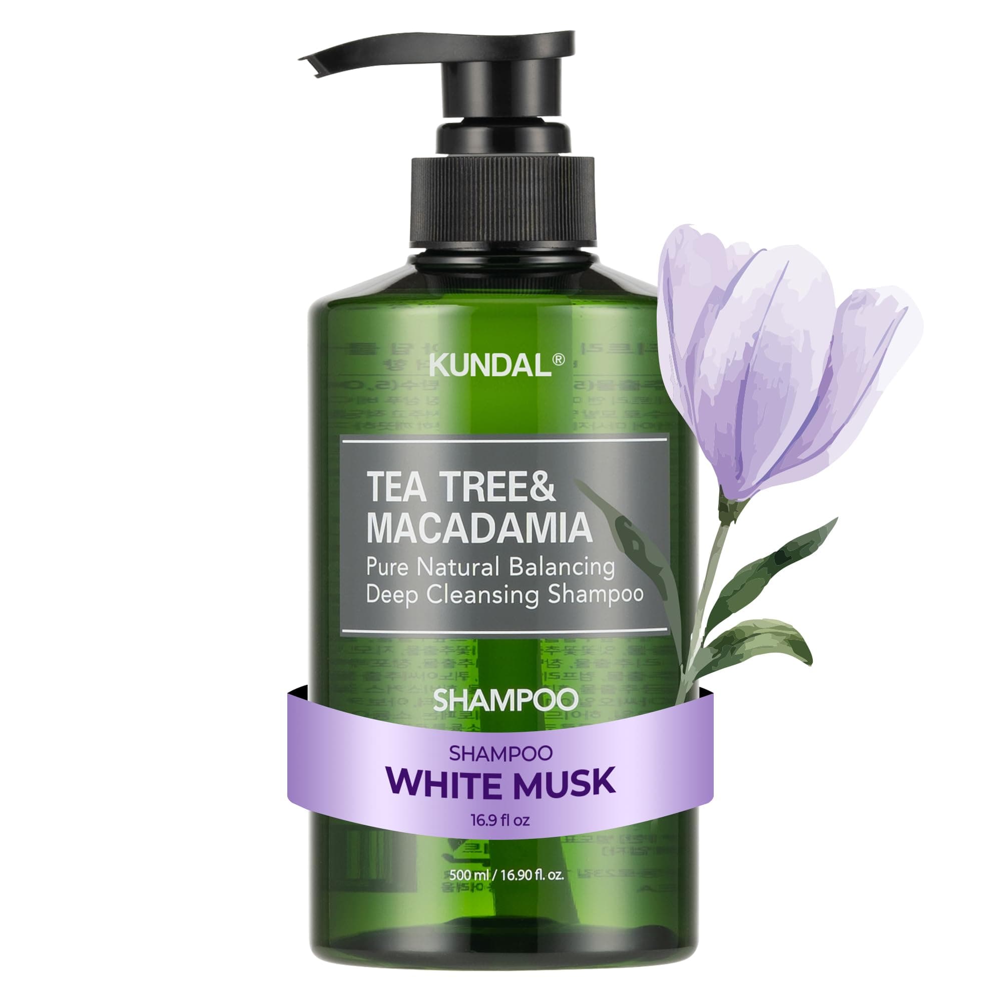 KUNDAL Sorunlu Saç Derisine Özel Şampuan Tea Tree& Macadamia Deep Cleansing Shampoo 500ml White Musk