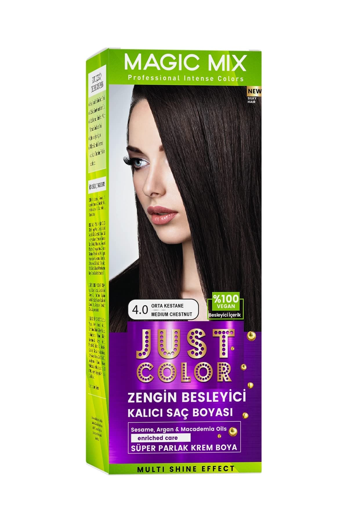 Procsin Magic Mix Color Kıt Parlak Ve Canlı 4.0 Orta Kestane Kalıcı Saç Boyası Orta Kestane Unisex