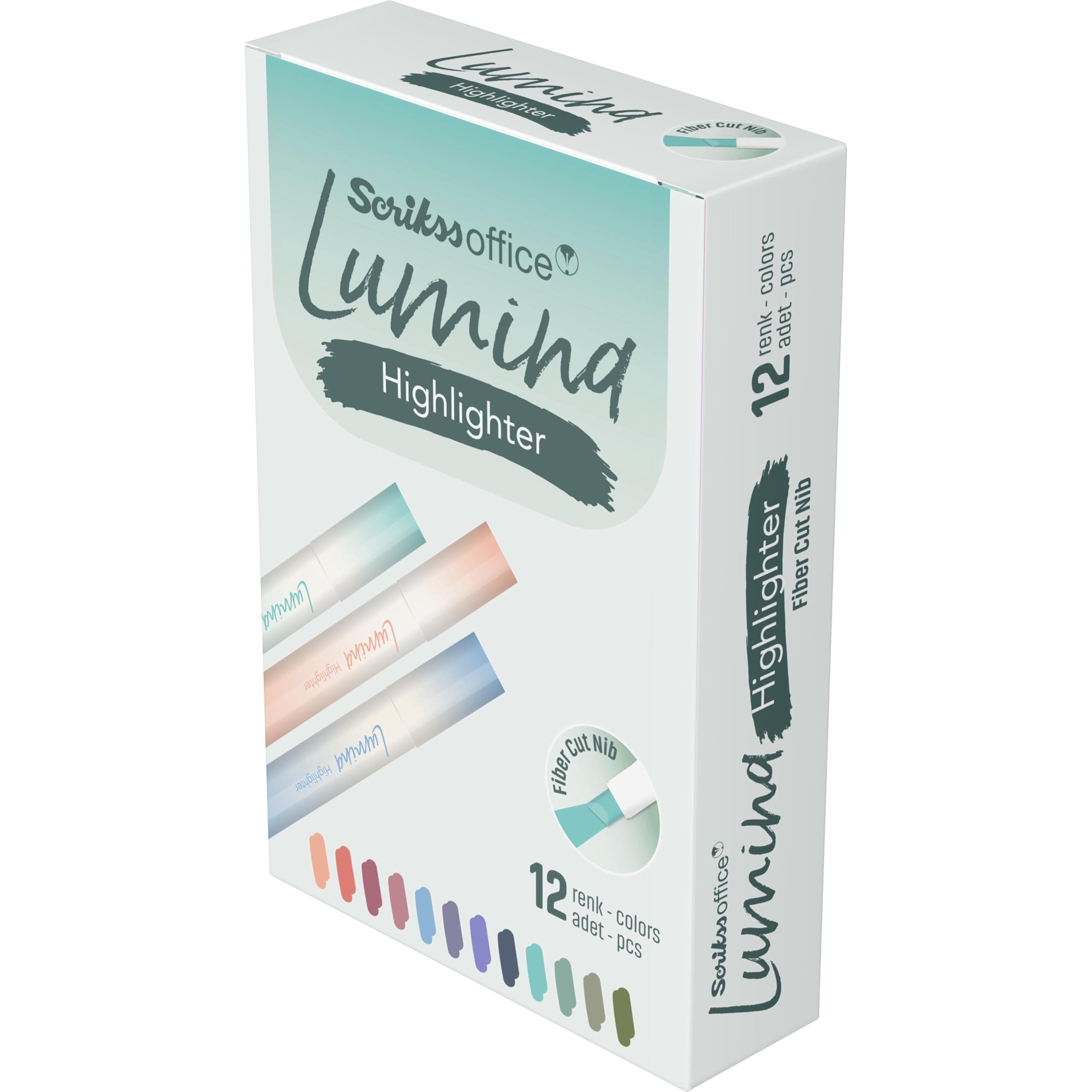 Scrikss Office Lumina Fosforlu Kalem Pasifik Colour - 5665U 12 lik Amb