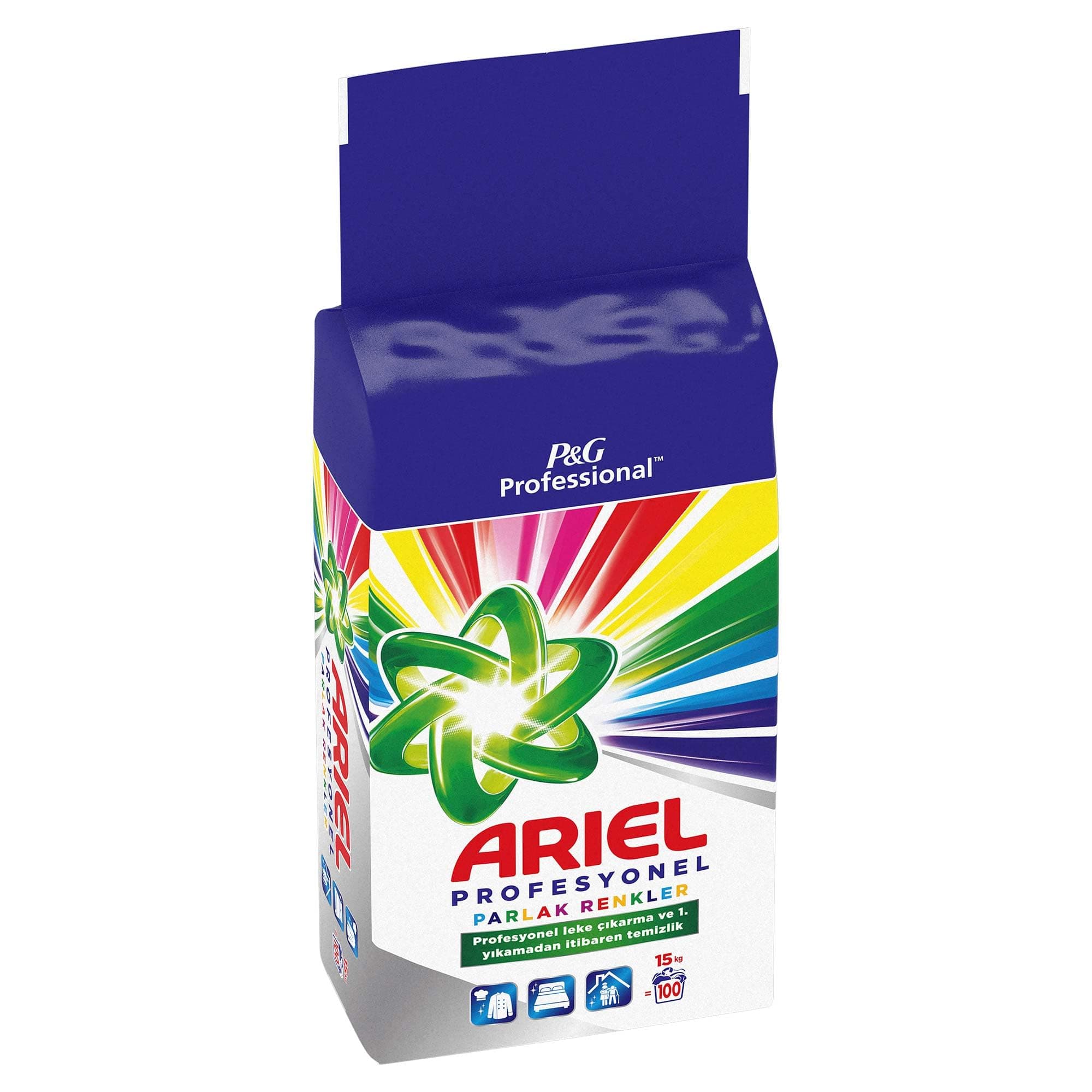 Ariel Professional Toz Çamaşır Deterjanı Parlak Renkler 15 Kg 100 Yıkama