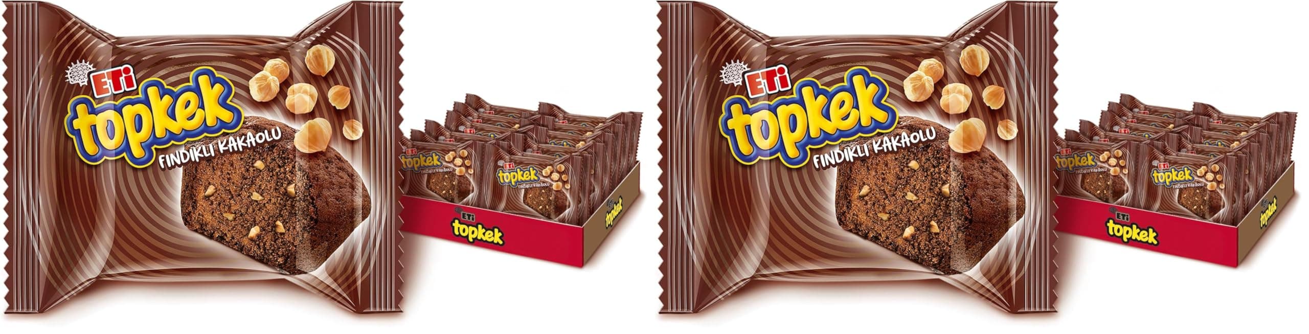 Eti Topkek Fındıklı Kakaolu Kek 35 g x 24 Adet (2 paketi)