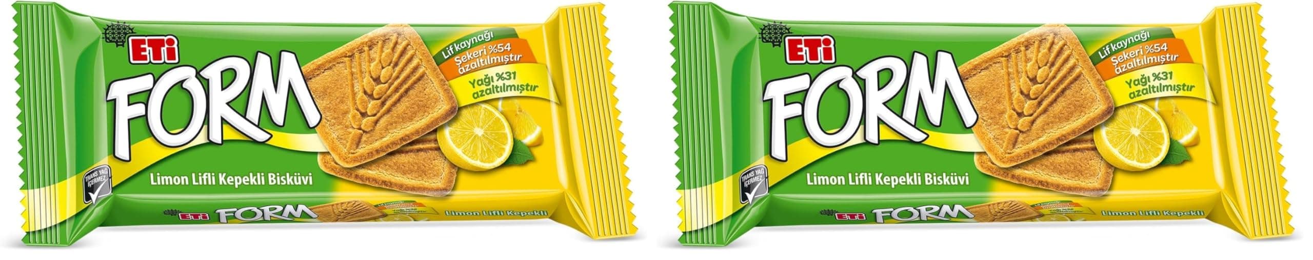 Eti Form Limon Lifli Kepekli Bisküvi 50 g x 24 Adet (2 paketi)
