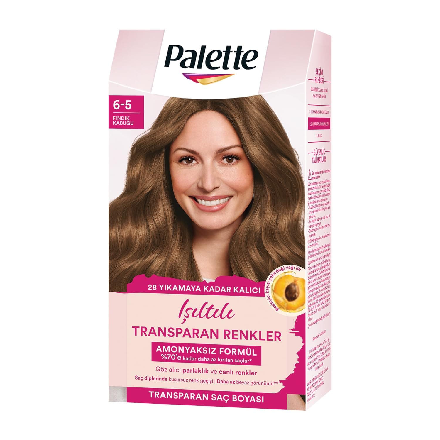 Palette Saç Boyası, Işıltılı Transparan Renkler, 6-5 Fındık Kabuğu