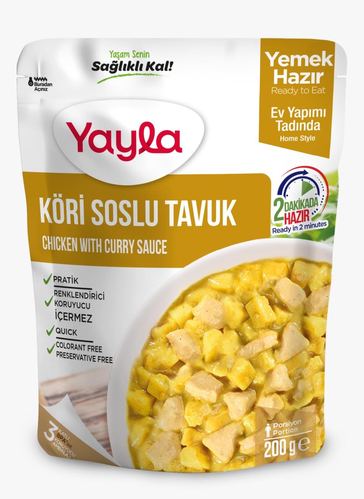 Yayla Yemek Hazır Köri Soslu Tavuk 200 Gram