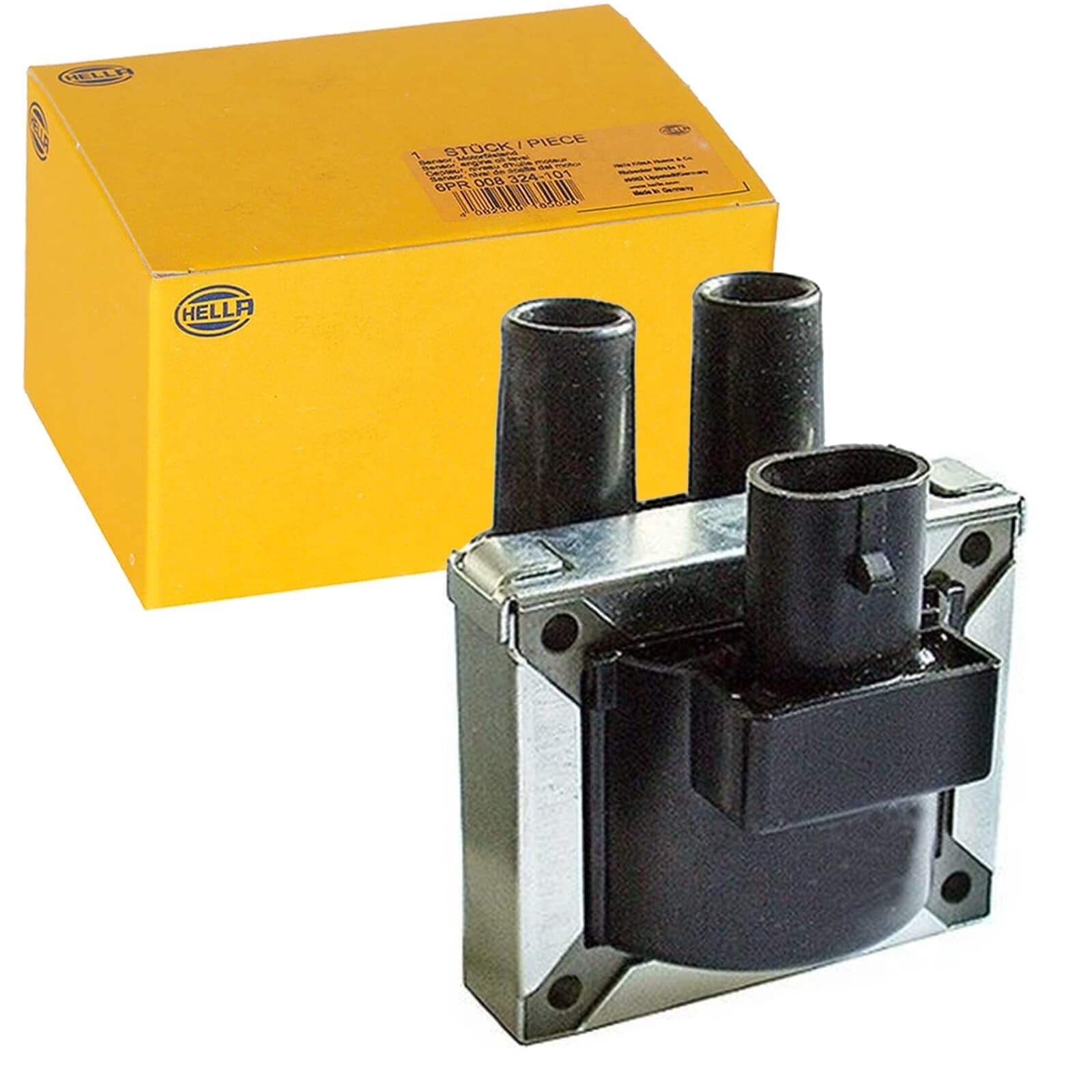 Hella Ateşleme Bobini - 12V - 2-Kutuplu - Blok Ateşleme Kapsülü/Din Bağlantı Modeli - Vidalanmış Ignition Coil