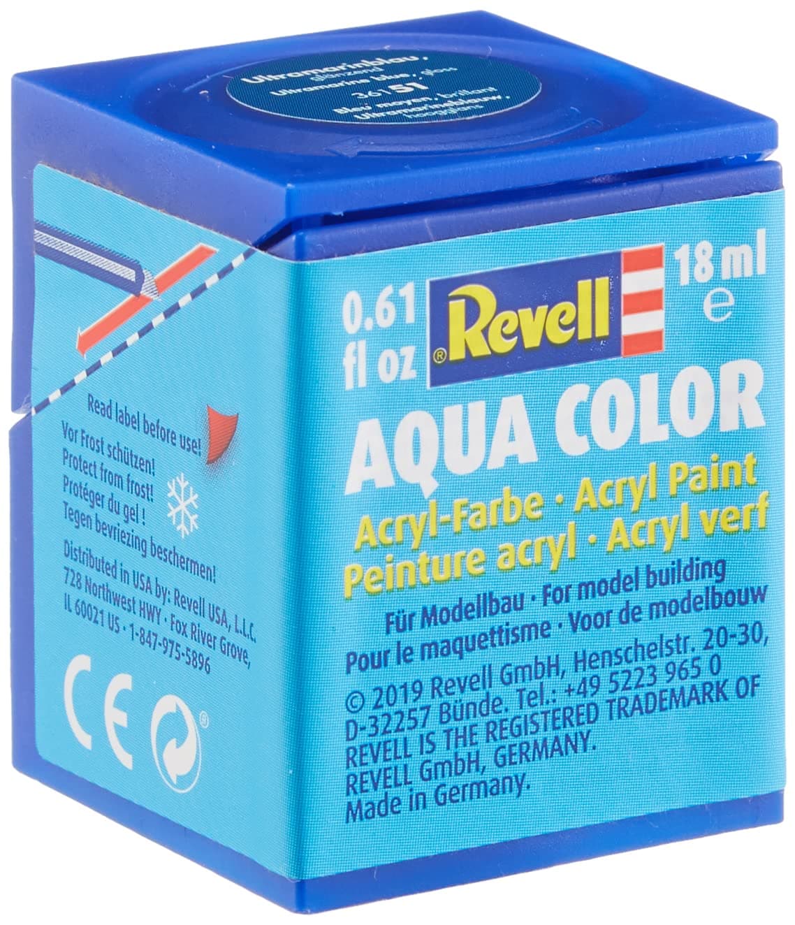 Revell - Su Bazlı Maket Boyası Lacivert Mavi Parlak 18 Ml (36151)