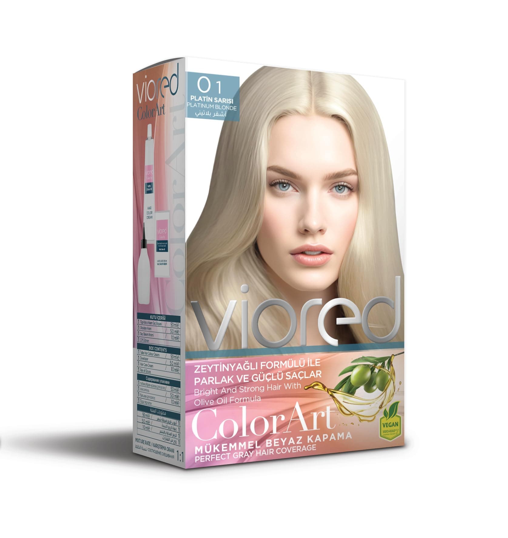 Set Saç Boyası 0.1 Platin Sarısı