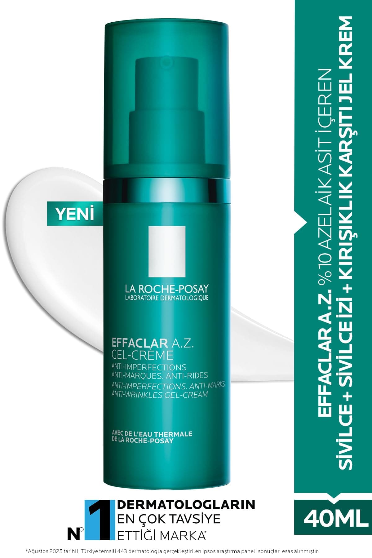 La Roche-Posay Effaclar A.Z. Jel Krem Sivilce Ve Sivilce İzi Ve Kırışıklık Karşıtı 40 ml